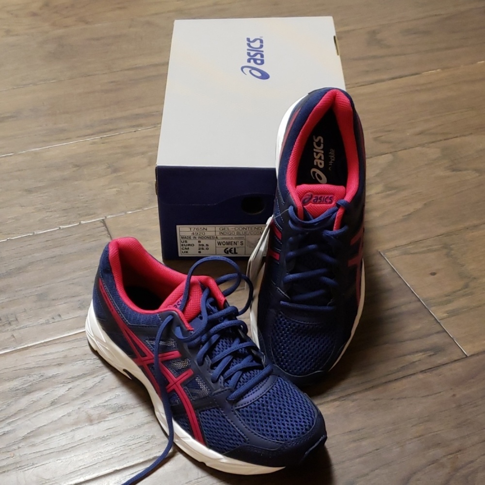 Asics Gel Contend 4 Blue/Pink 8 NIB